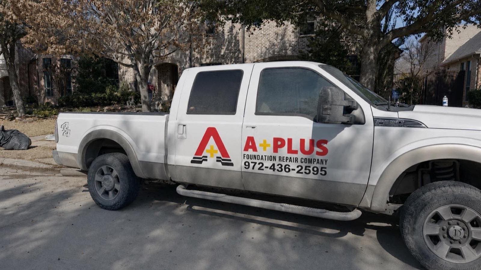 A+ Foundation Repair working in Carrollton, Texas
