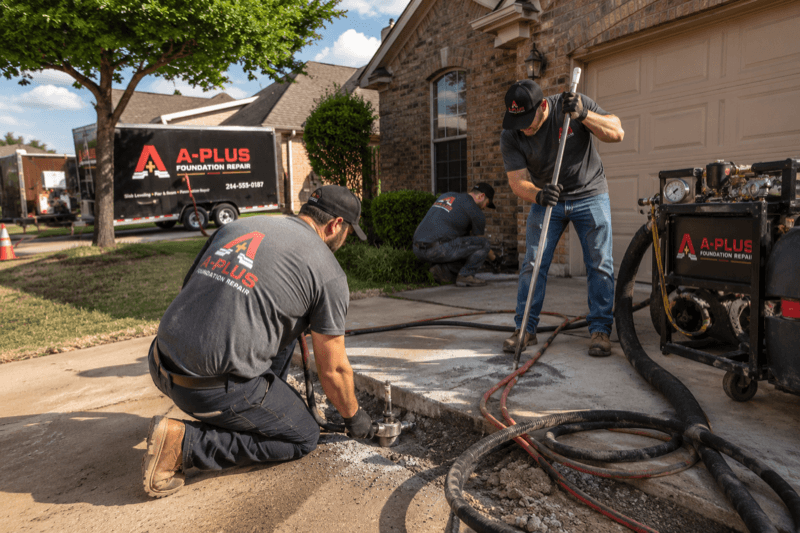 Slab Foundation Leveling in Carrollton, TX
